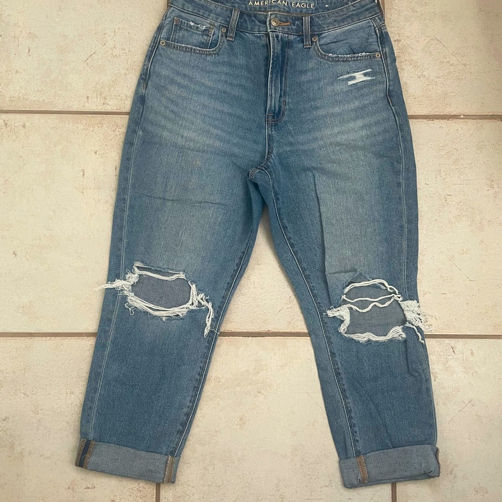 American Eagle cropped Mom Jeans